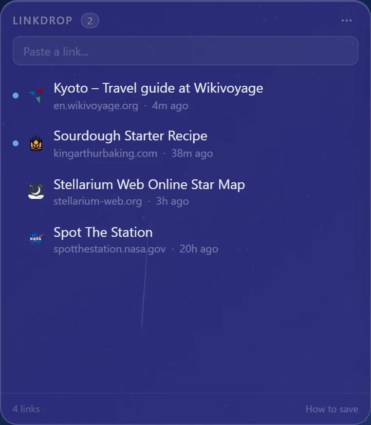 The LinkDrop card